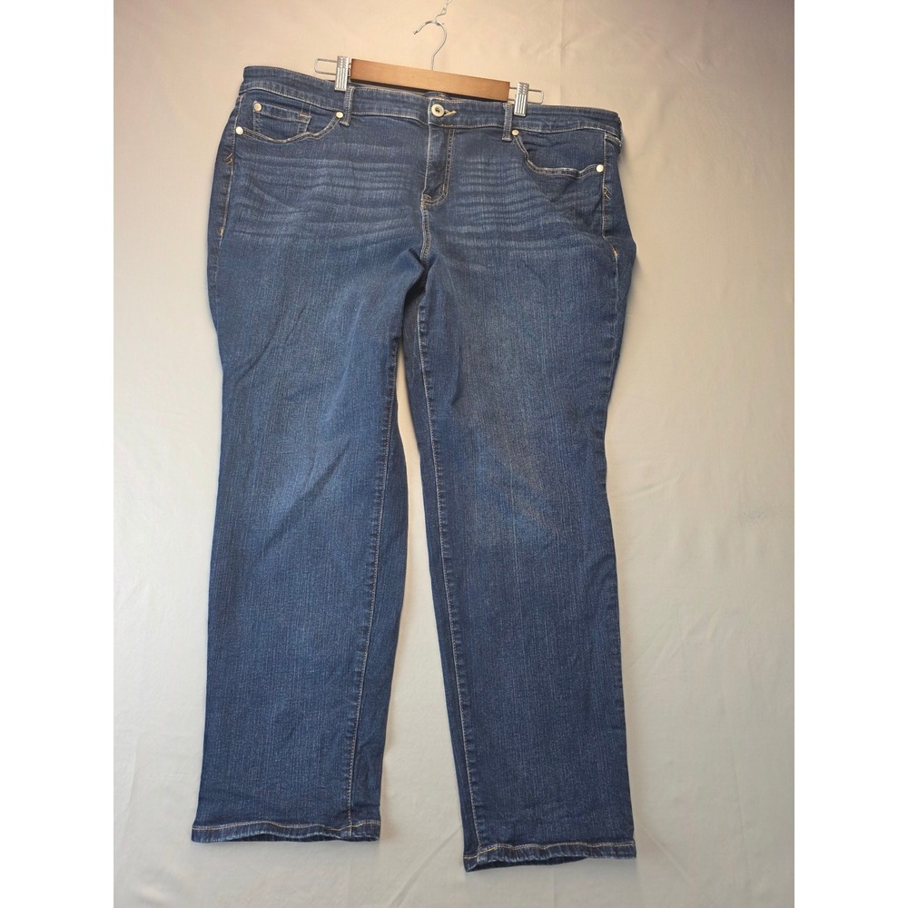 Torrid Boyfriend Straight Jeans Vintage Stretch Dark Wash Plus Size 22R